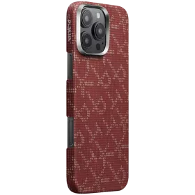 Чохол Pitaka Tactile Woven Monogram Red/Gold for iPhone 16 Pro Max (KI1602PTKP) — Зображення №1