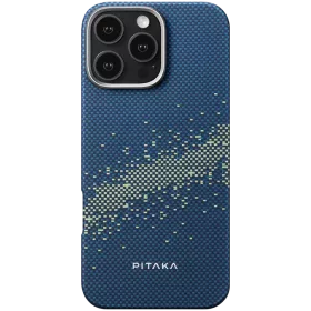 Захисний чохол PITAKA Tactile Woven with MagSafe Milky Way Galaxy для iPhone 16 Pro — Зображення №1