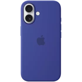 APPLE силиконовый чехол с MagSafe Ultramarine для iPhone 16 — Изображение №1