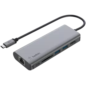 BELKIN  Docking Station Multiport Dock 6in1 Gray — Image №1