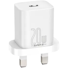 BASEUS Power Adapter USB-C, 20 W, White — Image №1