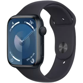 Apple Watch Series 9 GPS  Спортивный ремешок цвета «тёмная ночь», S/M, 45мм, Тёмная ночь — Изображение №1