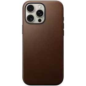 Чохол NOMAD Modern Leather with MagSafe Коричневий для iPhone 16 Pro Max — Зображення №1