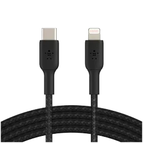 BELKIN Καλώδιο USB-C σε Lightning, 2 μετρητής, Μαύρος — Εικών №1