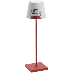 ZAFFERANO POLDINA PRO TABLE LAMP 111x380mm. MAT RED+PEAN.1-2.2W LED 185/203lm. — Εικών №1