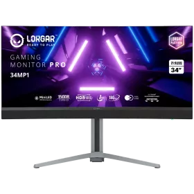 LORGAR Monitor LCD (34", 3440x1440, VA) Black/Milky Gray — Image №1