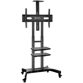 ONKRON Mobile TV Stand Rolling TV Cart for 50''-86'' Screens up to 105,9 kg, Black VESA: 200x200 - 800x500 — Image №1