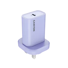 CANYON OnCharge 30CL UK Power Adapter USB-C, 30 W, Lavender — Image №1