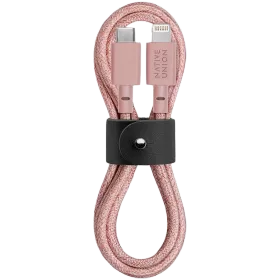 NATIVE UNION Кабель-переходник с USB-C на Lightning BELT 2 TYPE C, Розовый, 1.2м — image №1
