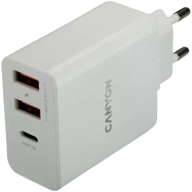 Адаптер питания CANYON H-08 3*USB/USB-C, 42 Вт — Изображение №1