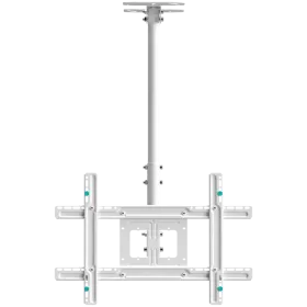 ONKRON Ceiling TV Mount Tilt Swivel for 32" to 80" Screens up to 68 kg, White, VESA: 100x100 - 600x400 — Image №1