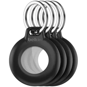 BELKIN Secure Holder for Airtag, Waterproof Keyring, 4 Pack, Black — Image №1