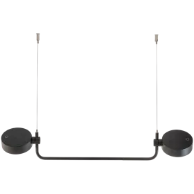 ZAFFERANO SUPER O HANGING LAMP 770x122x3000mm. MATT BLACK 2x3.5W 27/31/40K-5Vdc — Image №1