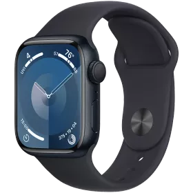Apple Watch Series 9 GPS  Спортивный ремешок цвета «тёмная ночь», S/M, 41мм, Тёмная ночь — Изображение №1