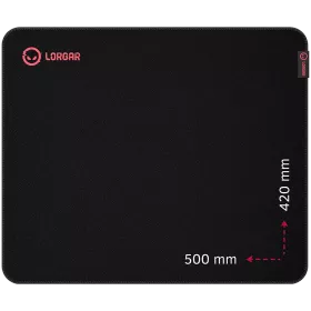 Gaming mouse pad LORGAR 500mm x 420mm x 3mm, Black/Red — Image №1