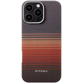 Protective Case PITAKA Tactile Woven with MagSafe Sunset for iPhone 16 Pro Max — Image №1