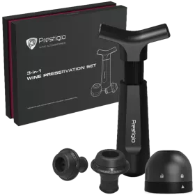 PRESTIGIO , BlackManual vacuum wine stopper — Image №1