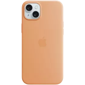 APPLE Case Silicone Case with MagSafe Orange Sorbet for iPhone 15 Plus — Image №1