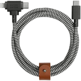 NATIVE UNION Кабель-переходник с USB-C на Lightning, Зебра, 1.5м — image №1