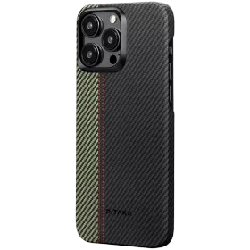 Чехол PITAKA Fusion Weaving MagEZ Case 4 с MagSafe Overture для iPhone 15 Pro — Изображение №1