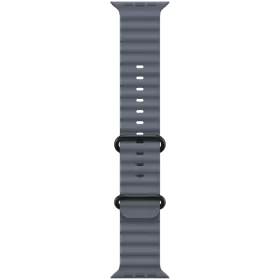 Apple 49mm Ocean Band - Black Titanium Finish Band Ocean Band Anchor Blue for Apple Watch 44/45/46/49 mm — Image №1