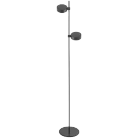 ZAFFERANO SUPER O FLOOR LAMP 2 L. 250x1600mm. MATT BLACK 2x3.5W 27/31/40K-5Vdc — Image №1