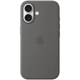 APPLE силиконовый чехол с MagSafe Stone Gray для iPhone 16 — Изображение №1