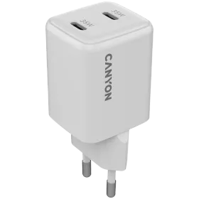 CANYON CU35CC Power Adapter 2*USB-C, 35 W, White — Image №1