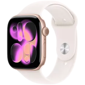 Apple Watch Series 11 GPS, 46mm, Rose Gold Aluminium, Light Blush Sport Band, M/L — Image №1