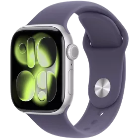 Apple Watch Series 11 GPS, 42mm, Silver Aluminium, Purple Fog Sport Band, S/M — Image №1