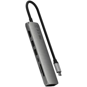SATECHI  Slim 7 Multiport  Многопортовый адаптер  Space Gray — image №1