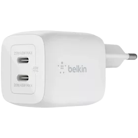 BELKIN Power Adapter 2*USB-C, 45 W, White — Image №1
