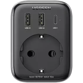 Power Adapter UGREEN 4* 2*USB Type-A, USB Type C, 30 W — Image №1