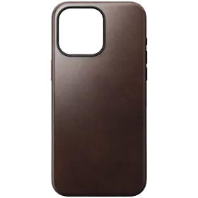 NOMAD Case Modern Leather Horween with MagSafe, Brown for iPhone 15 — Image №1