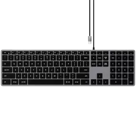 SATECHI Slim W3 Keyboard, Wired, Space Gray — Image №1