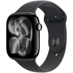 Apple Watch Series 11 GPS, 46mm, Jet Black Aluminium, Black Sport Band, S/M — Image №1