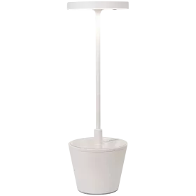 ZAFFERANO POLDINA REVERSO TABLE LAMP 110x350mm. PAINTED MATT WHITE 2.3W LED — Image №1