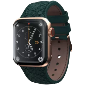 Ремешок NJORD Salmon Leather Strap Dark для Apple Watch 40/41 Salmon Leather Strap Dark Green для Apple Watch 40/41 mm — Изображение №1