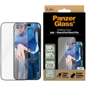Защитное стекло PanzerGlass для iPhone 16 Plus | 15 Plus | Ultra-Wide Fit — Изображение №1