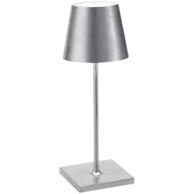 ZAFFERANO POLDINA MINI PRO TABLE LAMP 111x300mm. SILVER LEAF 2.2W LED 185-203lm. — Image №1