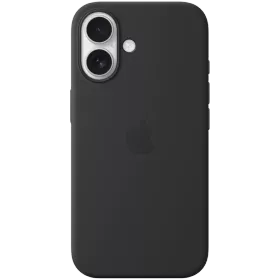 APPLE силиконовый чехол с MagSafe Чёрный для iPhone 16 — Изображение №1