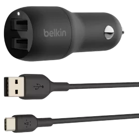 Автомобильный адаптер BELKIN 2*USB Тип A, 24 Вт — image №1