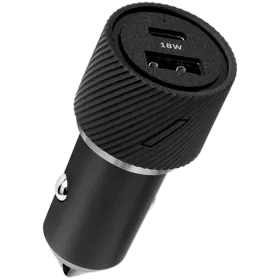 NATIVE UNION Car Adapter 2*USB/USB-C, 30 W, Black USB 2.0 (type A), USB Type-C — Image №1