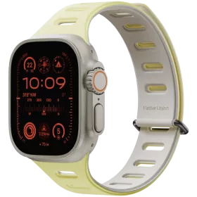 NATIVE UNION Active Watch Band 42/44/45/49мм Удлинитель ремешка Active Watch Band Lemon/Sandstone для Apple Watch 42/44/45/49 mm — Изображение №1