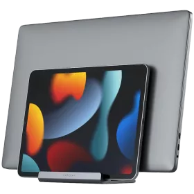 Двойная вертикальная подставка SATECHI Dual Vertical Laptop Stand (ST-ADVSM) — Изображение №1