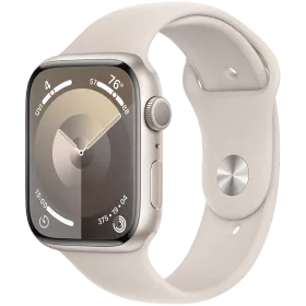 Apple Watch Series 9 GPS  Спортивный ремешок Starlight, S/M, 45мм, Starlight — Изображение №1