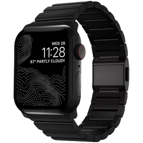 NOMAD Titanium Band for Apple Watch 44/42mm Band Titanium Band Black for Apple Watch 42/44/45 mm — Image №1