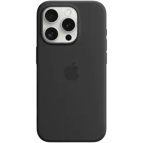APPLE силиконовый чехол с MagSafe Чёрный для iPhone 15 Pro — image №1