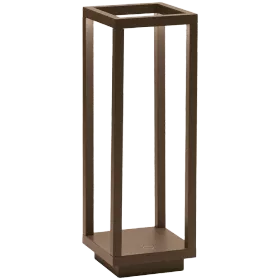 ZAFFERANO HOME PRO TABLE LAMP 100x100x294mm. PAINTED CORTEN 2.2W LED 165lm. — Image №1