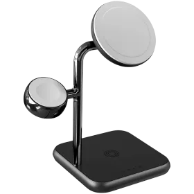 Бездротовий зарядний пристрій ZENS 4-in-1 MagSafe + Watch Wireless Charging Station Black (ZEDC22B/00) — Зображення №1